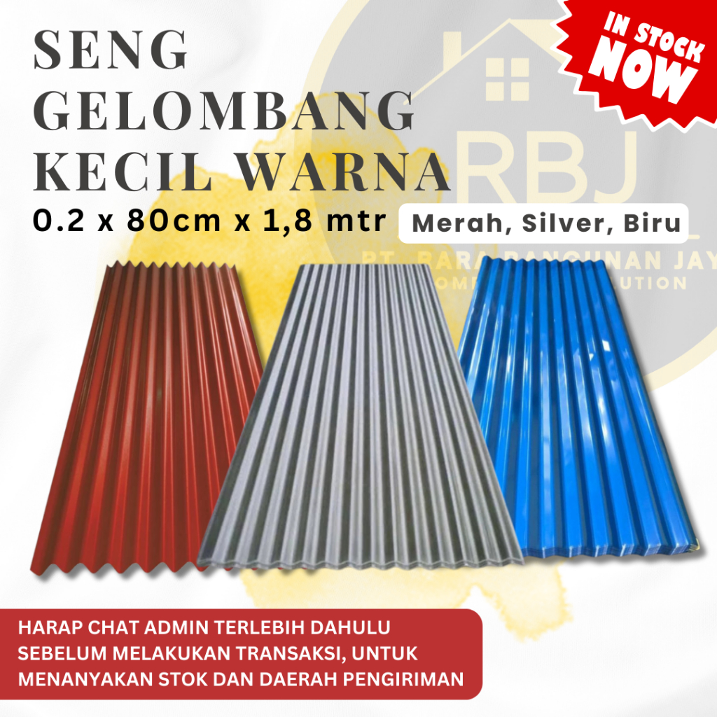 ATAP/ GENTENG / SENG GELOMBANG KECIL WARNA