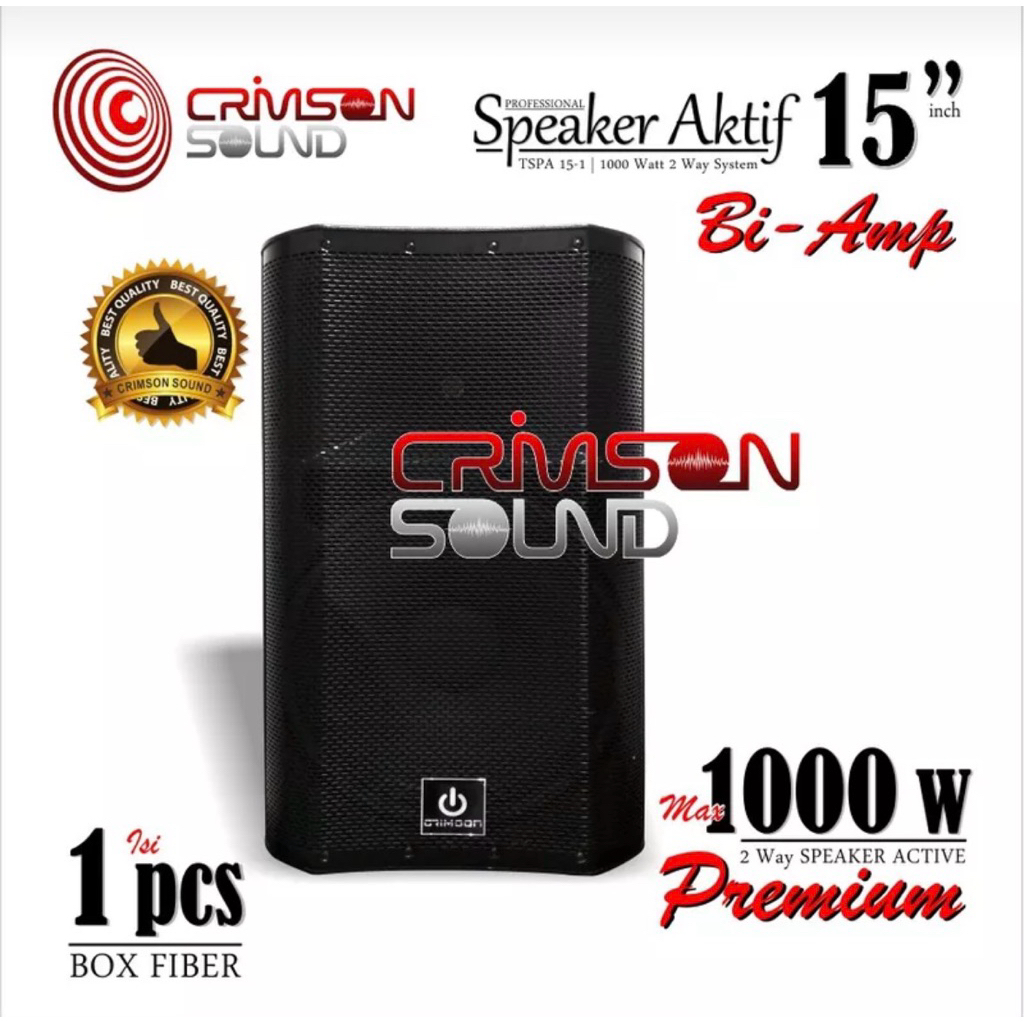 SPEAKER AKTIF 15 Inch BI-AMP Suara Mantap CRIMSON CR 15-1