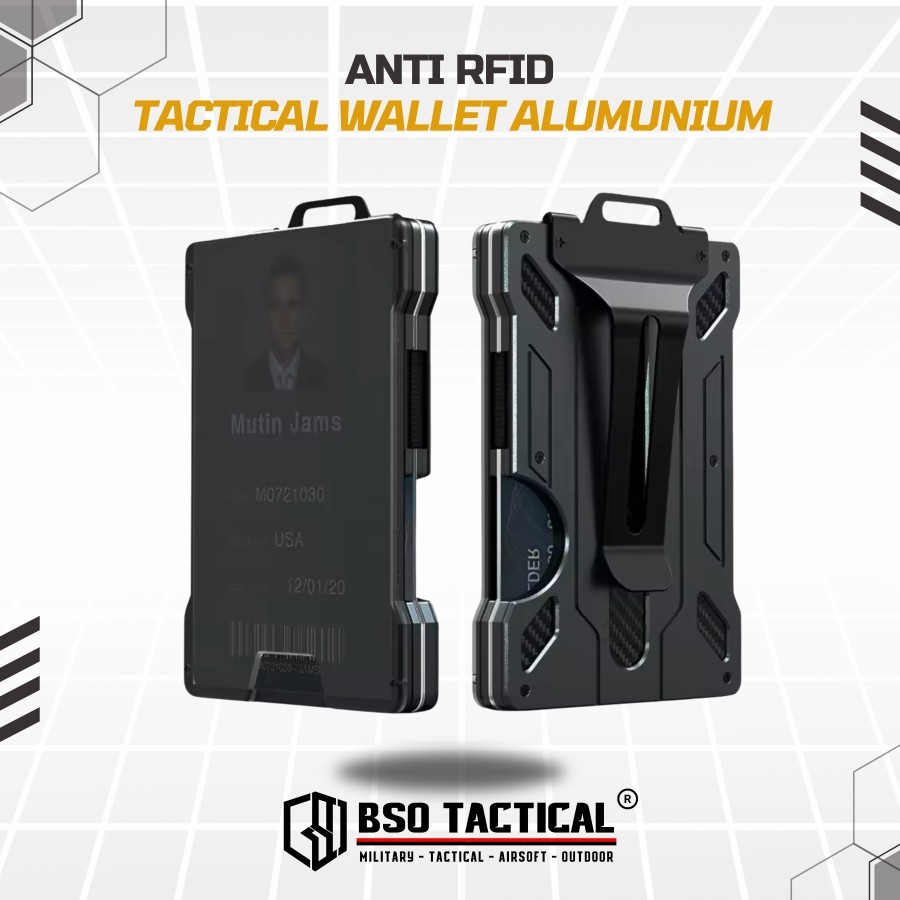 Tactical Magic Anti RFID Alumunium Card Holder with Clip Dompet Kartu