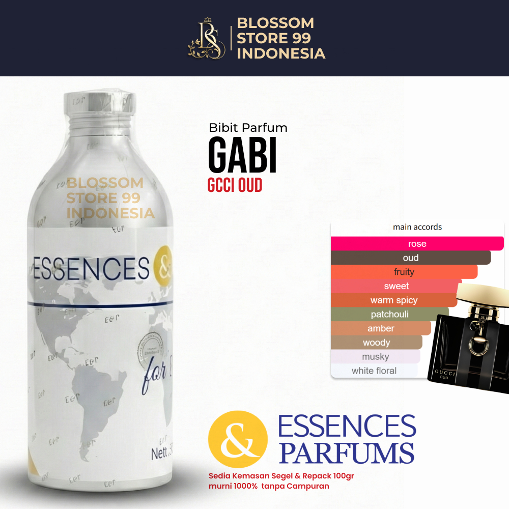 ESSENCES & PARFUMS GABI 69747 - BIBIT PARFUM GUCI OUD - SEGEL & REPACK 100G