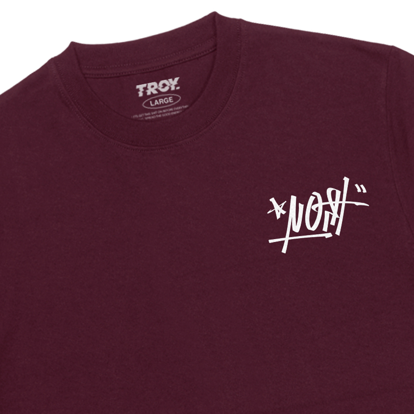 Troy Company Tshirt Maroon Gat - Kaos Lengan Pendek Kaos Merah Maroon MTD 3412