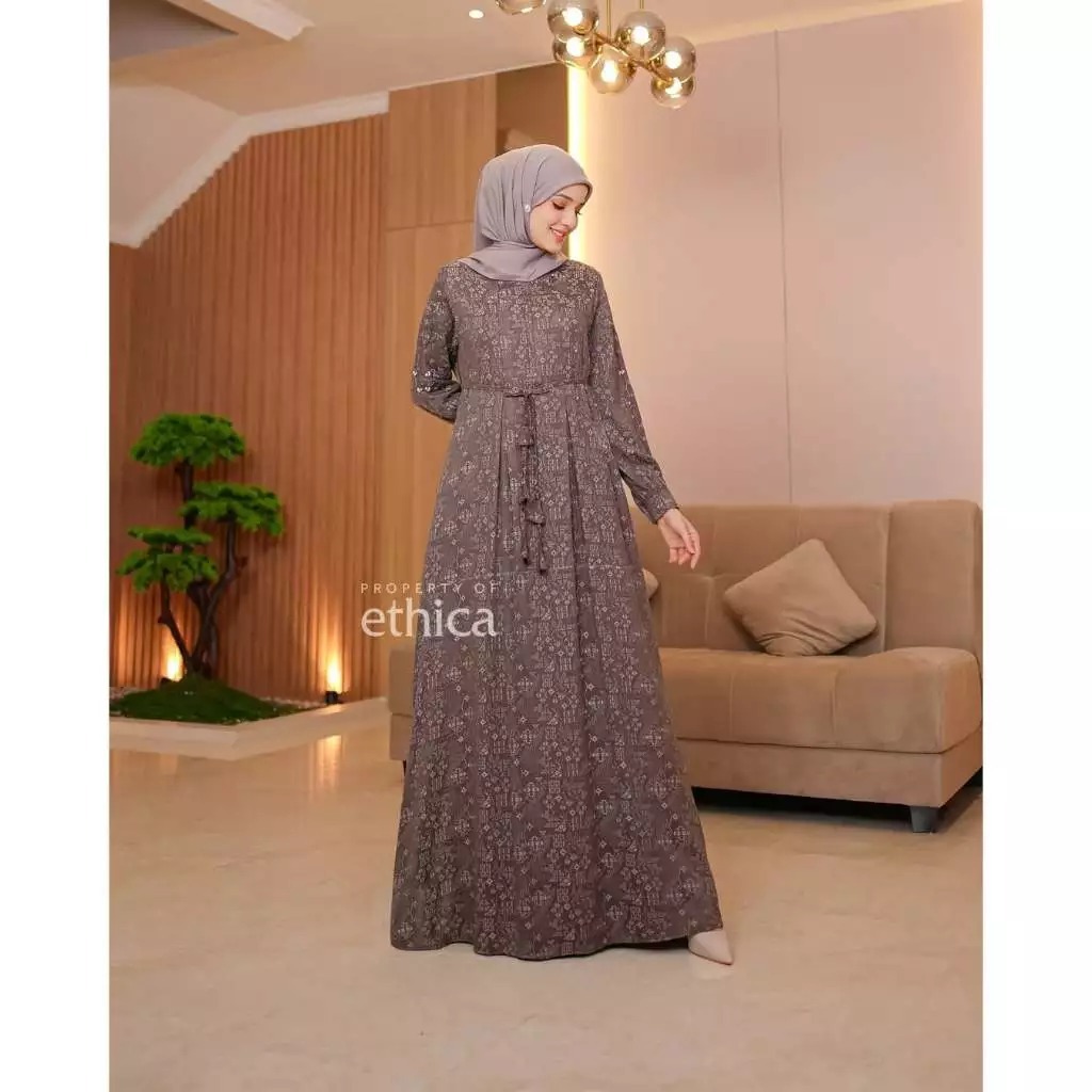 SARIMBIT 2026 ROYAL CHARM CHOCOLATE / GAMIS ETHICA / ETHICA / KOLEKSI TERBARU / GAMIS MEWAH / GAMIS 