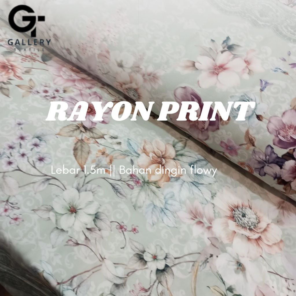 KAIN RAYON / RAYON PRINT / KAIN VISCOSE/ KATUN VISCOSE/ VISCOSE COTTON/ KATUN MOTIF/ KAIN KATUN/ COT