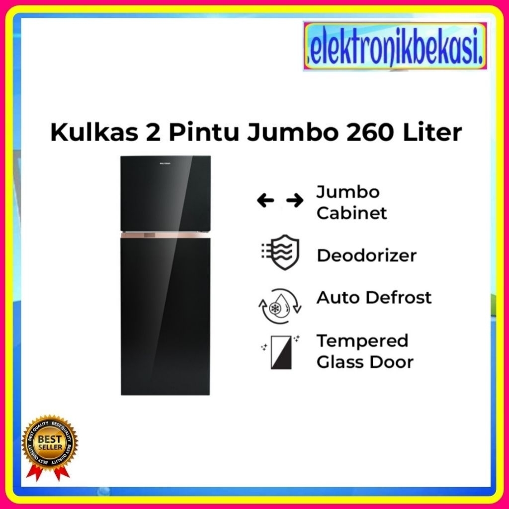 KULKAS POLYTRON PRW 29 MNX / KULKAS POLYTRON 2 PINTU  / KULKAS 2 PINTU POLYTRON PRW 29 MNX