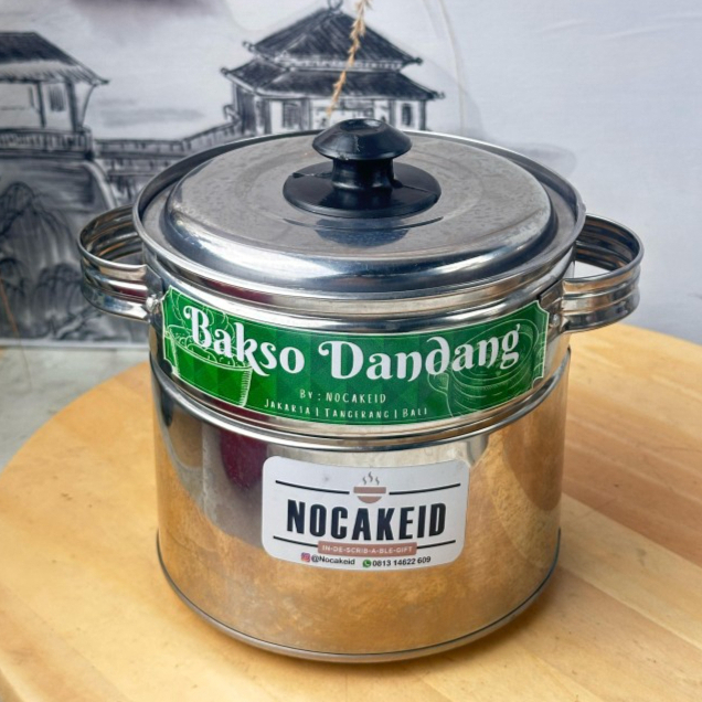 Dandang Mini Bakso Dandang kaca Siomay nasi Steinless Steel panci malang cendol gentong - Dandang Si