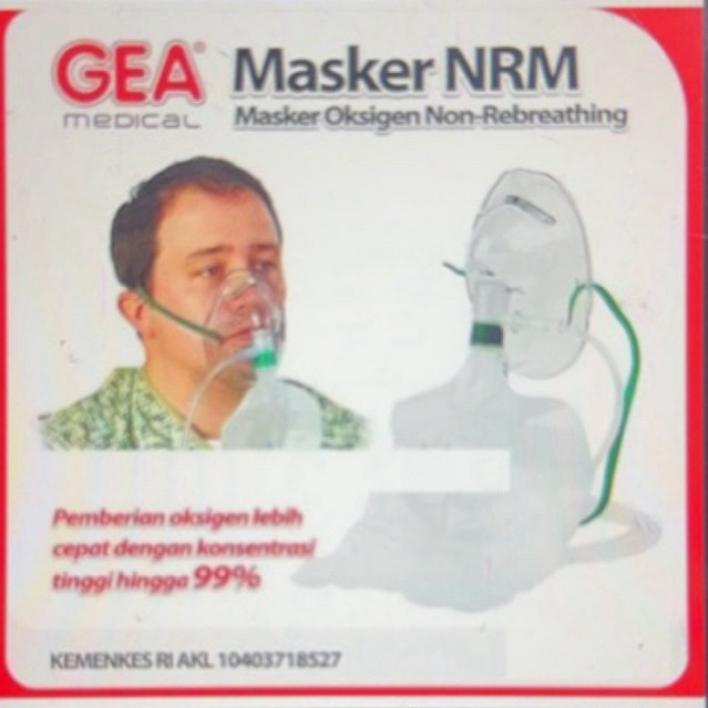 masker oksigen non rebreathing NRM GEA