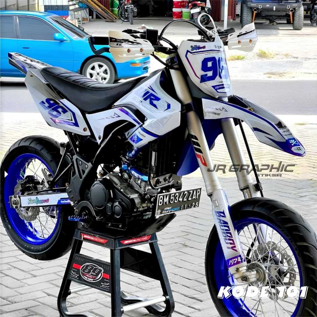 Decal WR 155R Putih Biru Full Body Bahan Premium High Quality Bisa Rrquest Kode 101