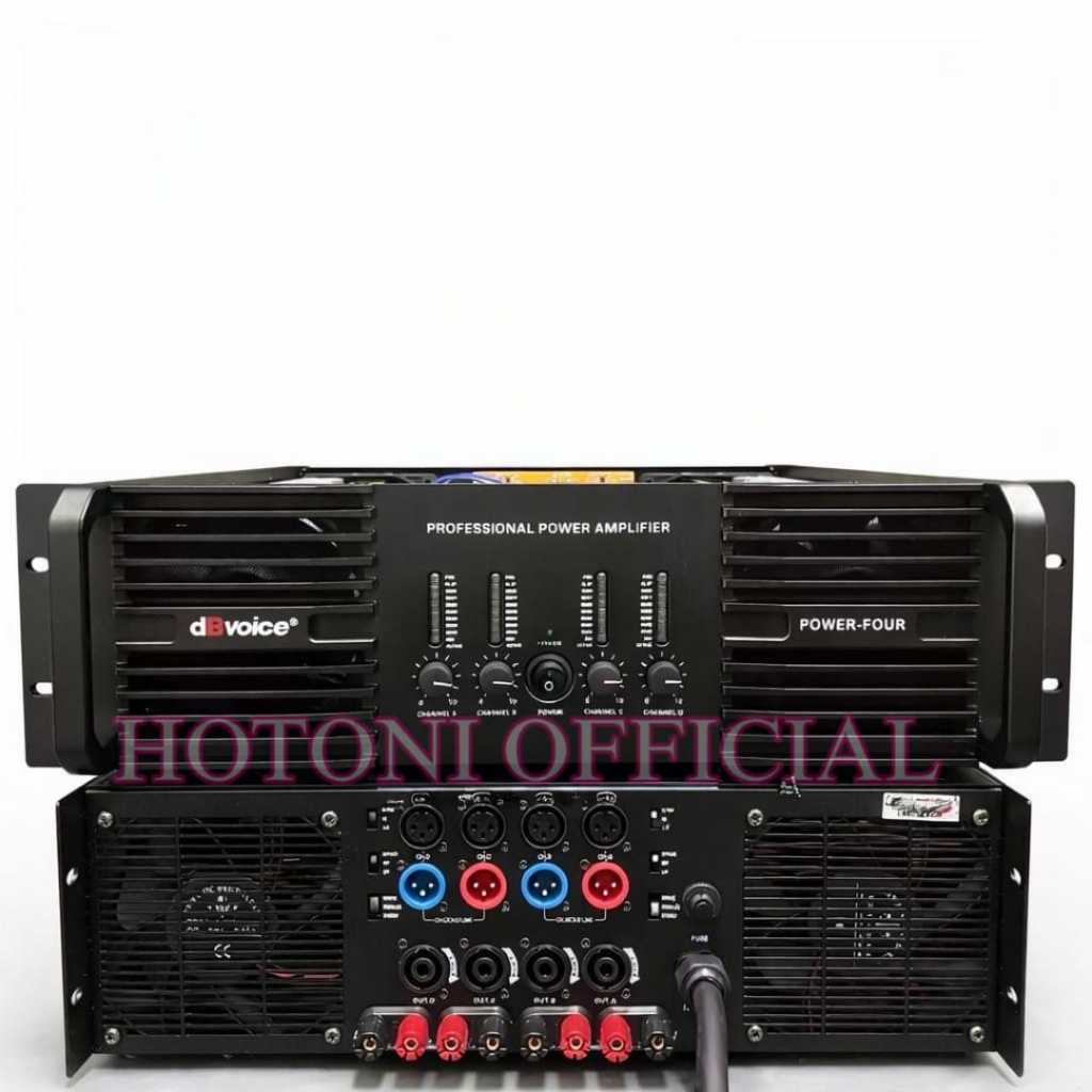 Power Amplifier DbVoice POWER FOUR Original 4 Channel Class H 3U dB Voice PowerFour Bagus ( Bisa COD