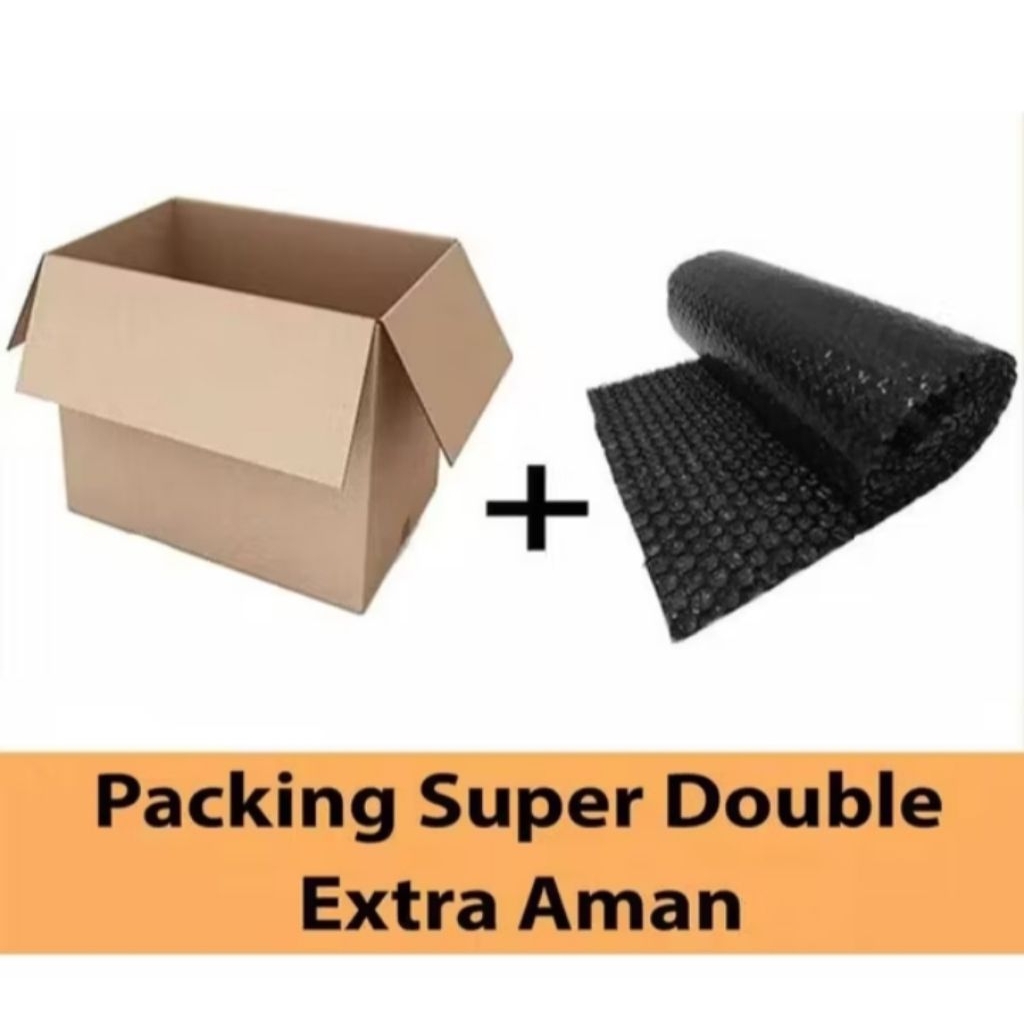 Kardus bekas layak pakai dan plastik barbel tambahan packing