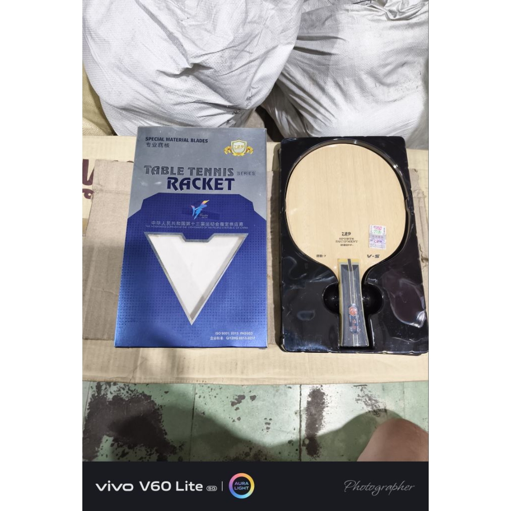 Bet Kayu Ping Pong Tenis Meja Ritch 729 V-5 Professional Carbon