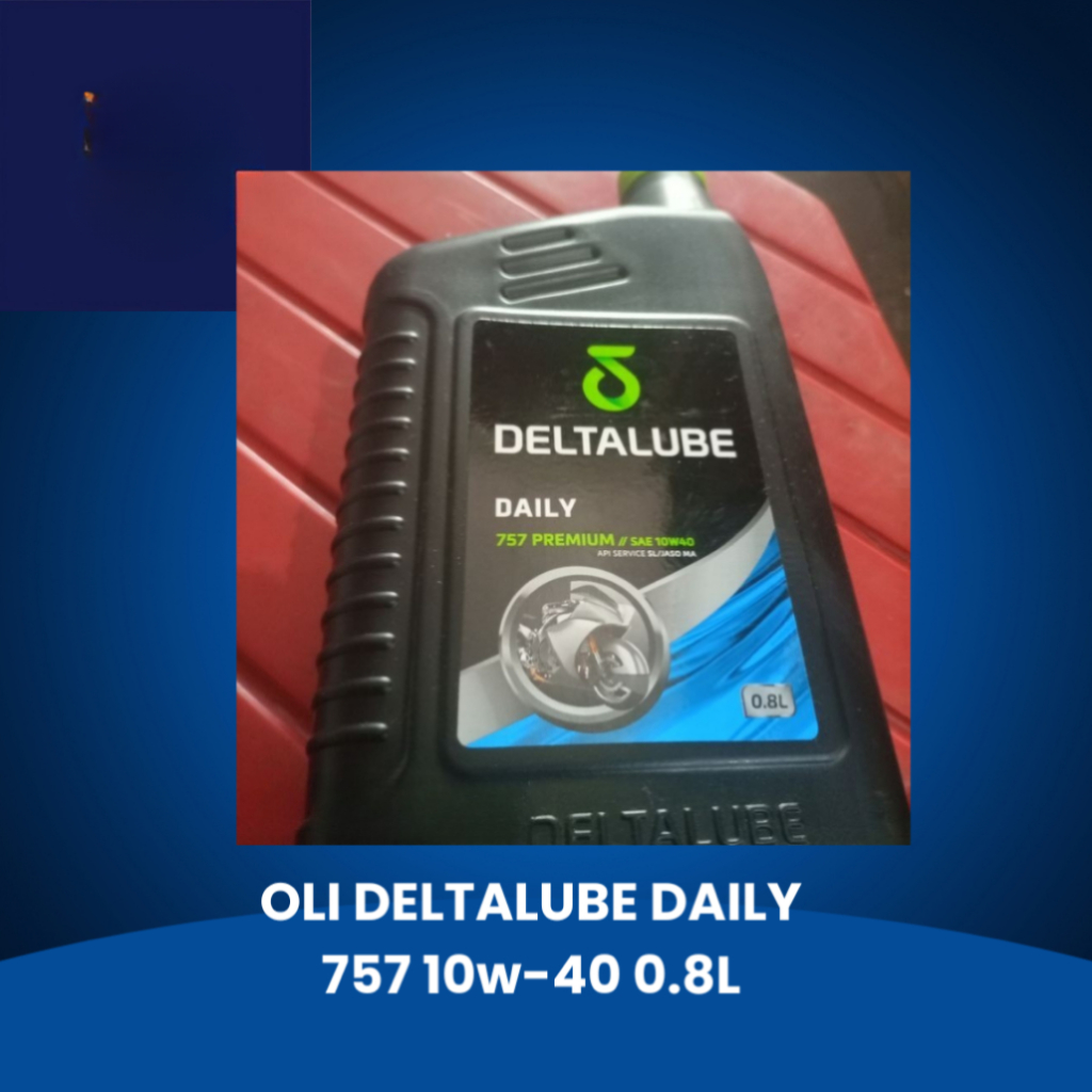 Oli Deltalube Daily 757 Premium 10W-40 0.8L | Oil Mesin Motor 4 Tak dan Matic | Oli Motor Sport