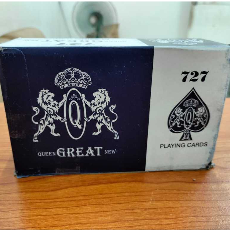 Kartu Remi Plastik Coated Queen Great 727 Grade Ori ( 1 BOX Isi 12 Deck / 12 Set)