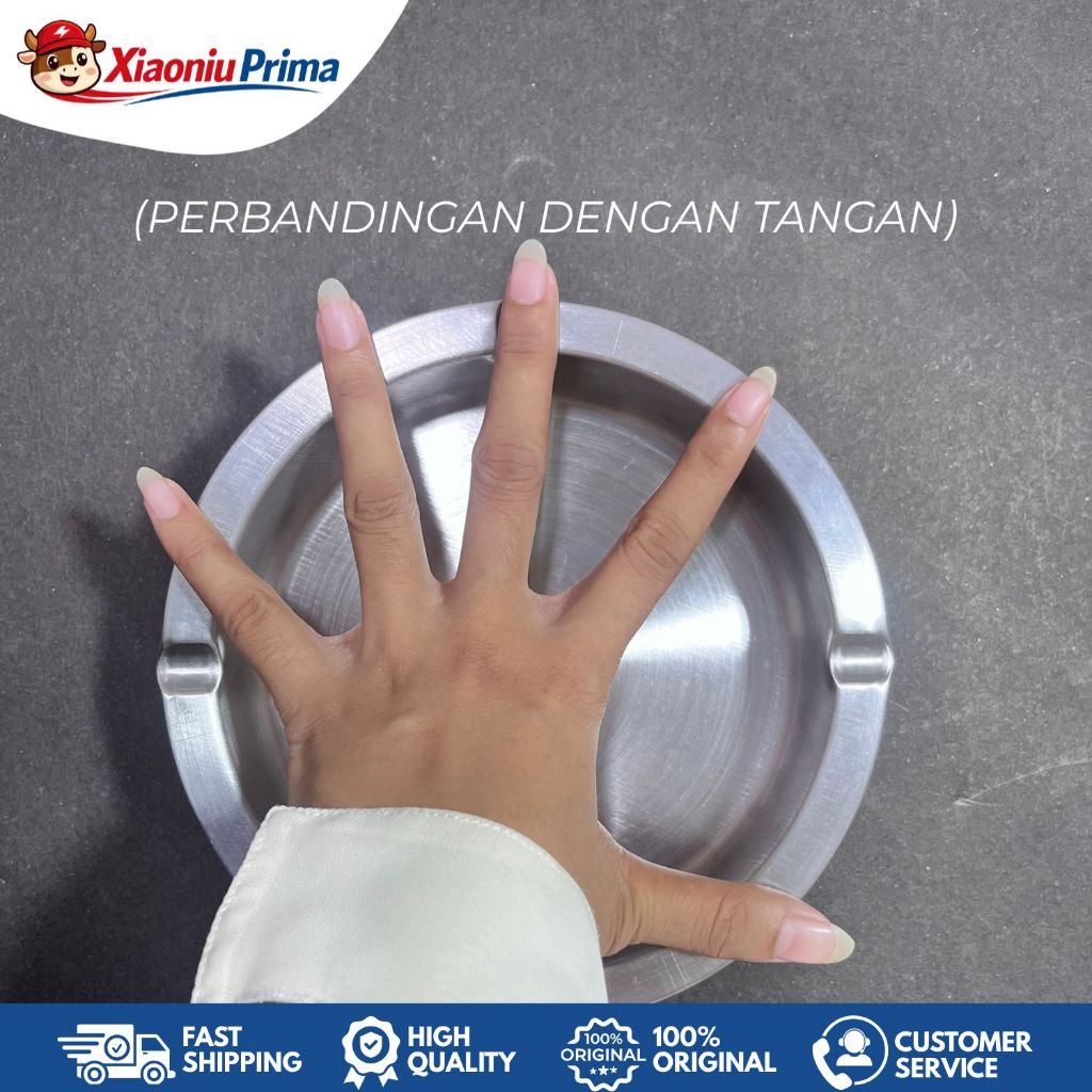 [Stainless Steel] Asbak Kapasitas Besar Bahan Stainless Tebal Awet Mudah Dibersihkan