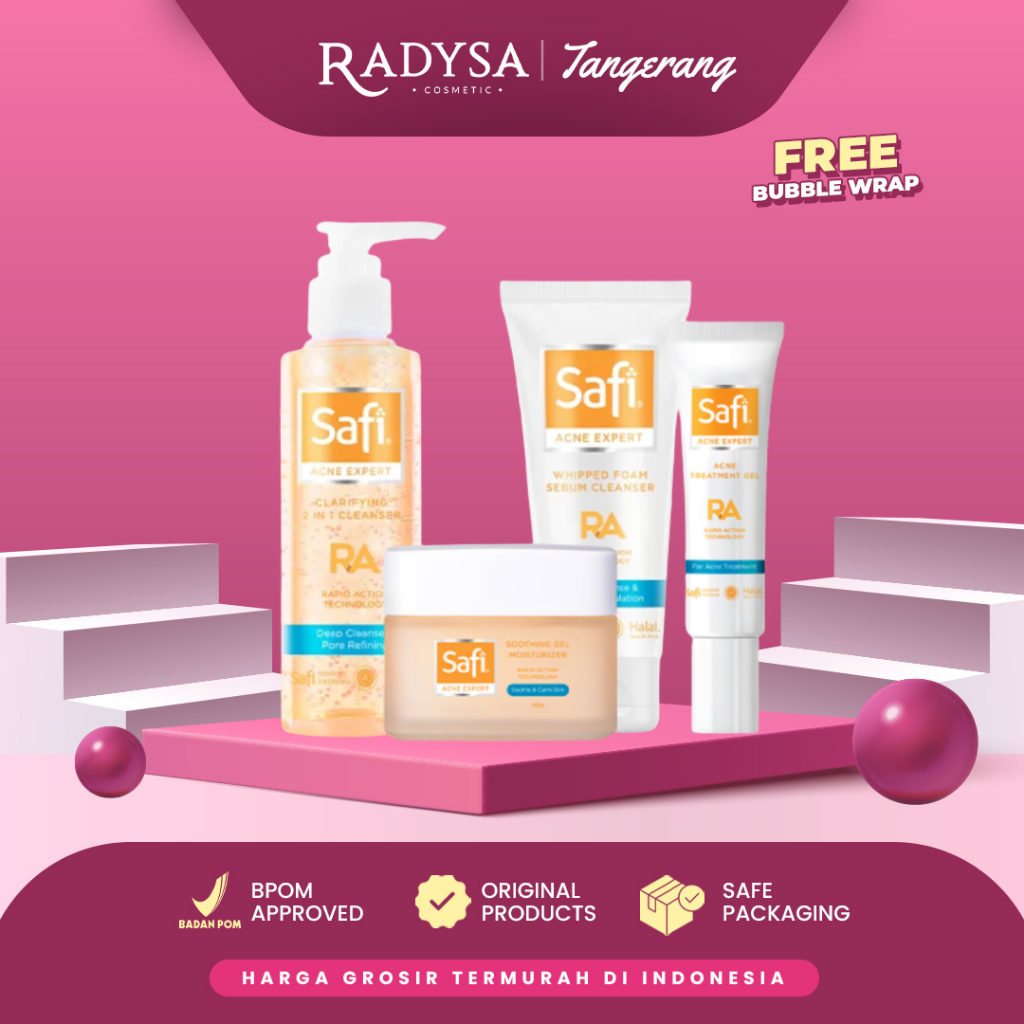 RADYSA TGR - SAFI ACNE EXPERT Series All Variant Whipped Foam Serum Cleanser / Clarifying 2 in 1 l T