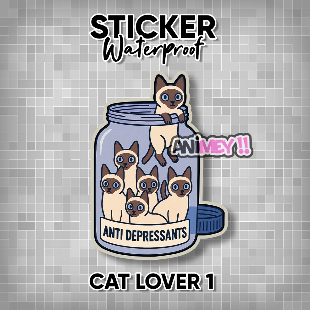 Stiker Cat Lover / Sticker Kucing Waterproof