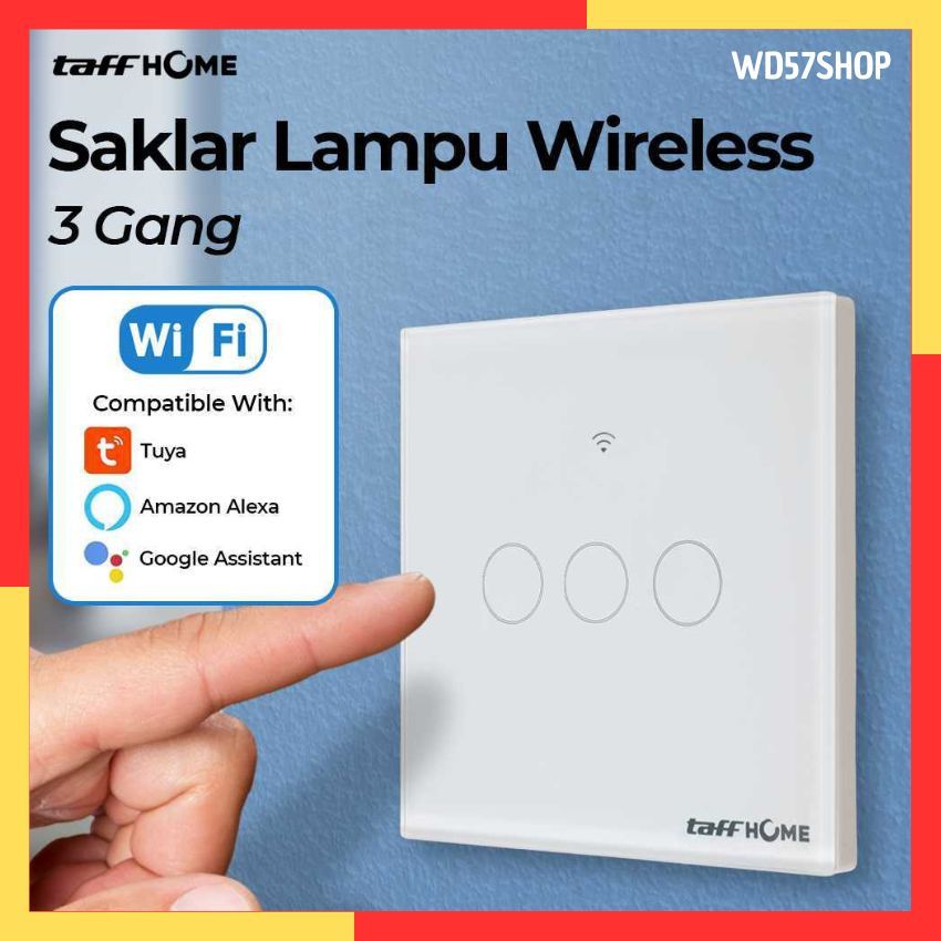 Saklar Lampu Rumah Modern Wireless Wifi Otomatis RF Smart Home Tuya Alexa Google Asisten Assistant