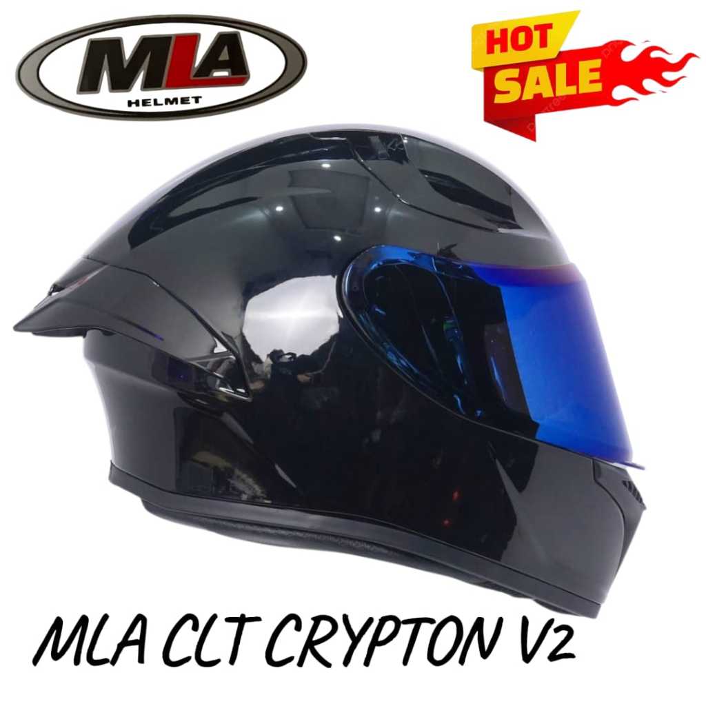 HELM MLA CRYPTON ORIGINAL FULL FACE MOTIF LEOPARD BLACK GLOSY VIRAL