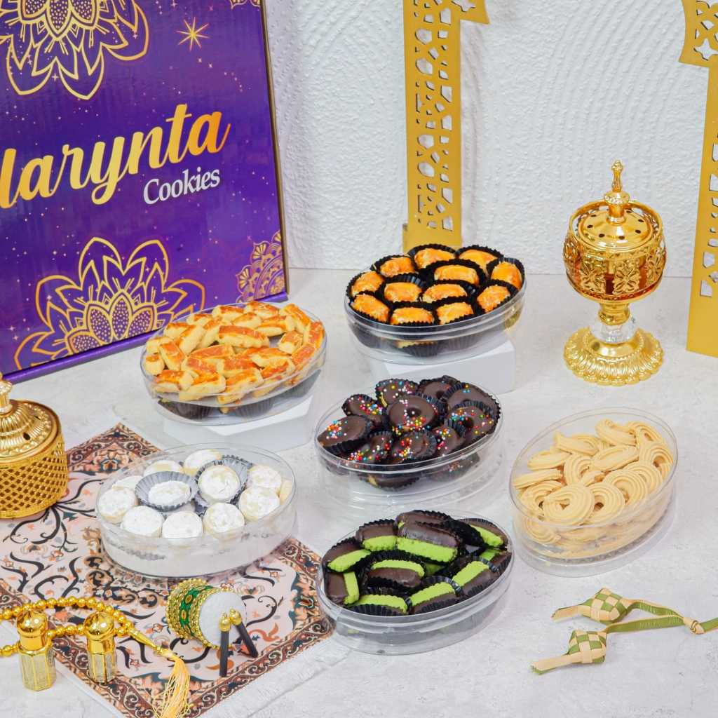 PAKET KUE LEBARAN CLARYNTA COOKIES BY NEW YONA COOKIE ISI 6 TOPLES STOK TERBARRU