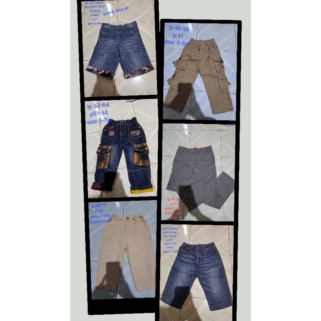 PRELOVED CELANA ANAK LAKI LAKI