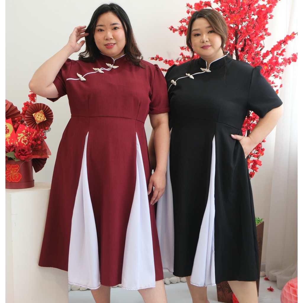 XINA - DRESS IMLEK JUMBO BIGSIZE CHEONGSAM