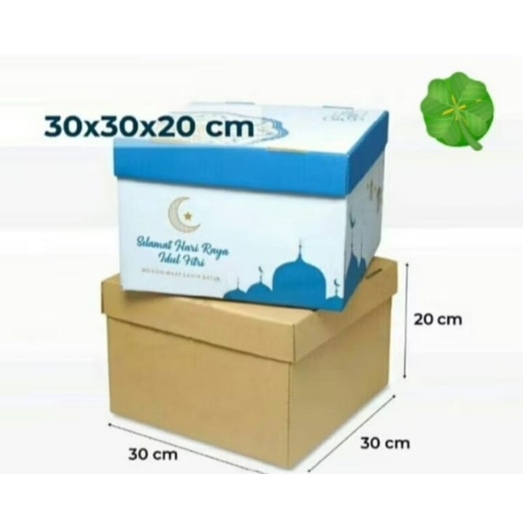 BOX 30x30x20 cm (SET TOP/BOT HEBEE)  Kardus/Karton/Paking/Polos/Hampers/Boneka/Buah/Puding/Tart