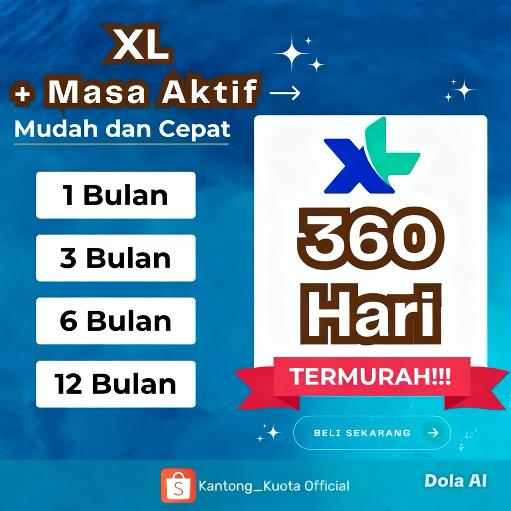 Paket Masa Aktif Kartu XL 1 Tahun dengan Quota Tambahan