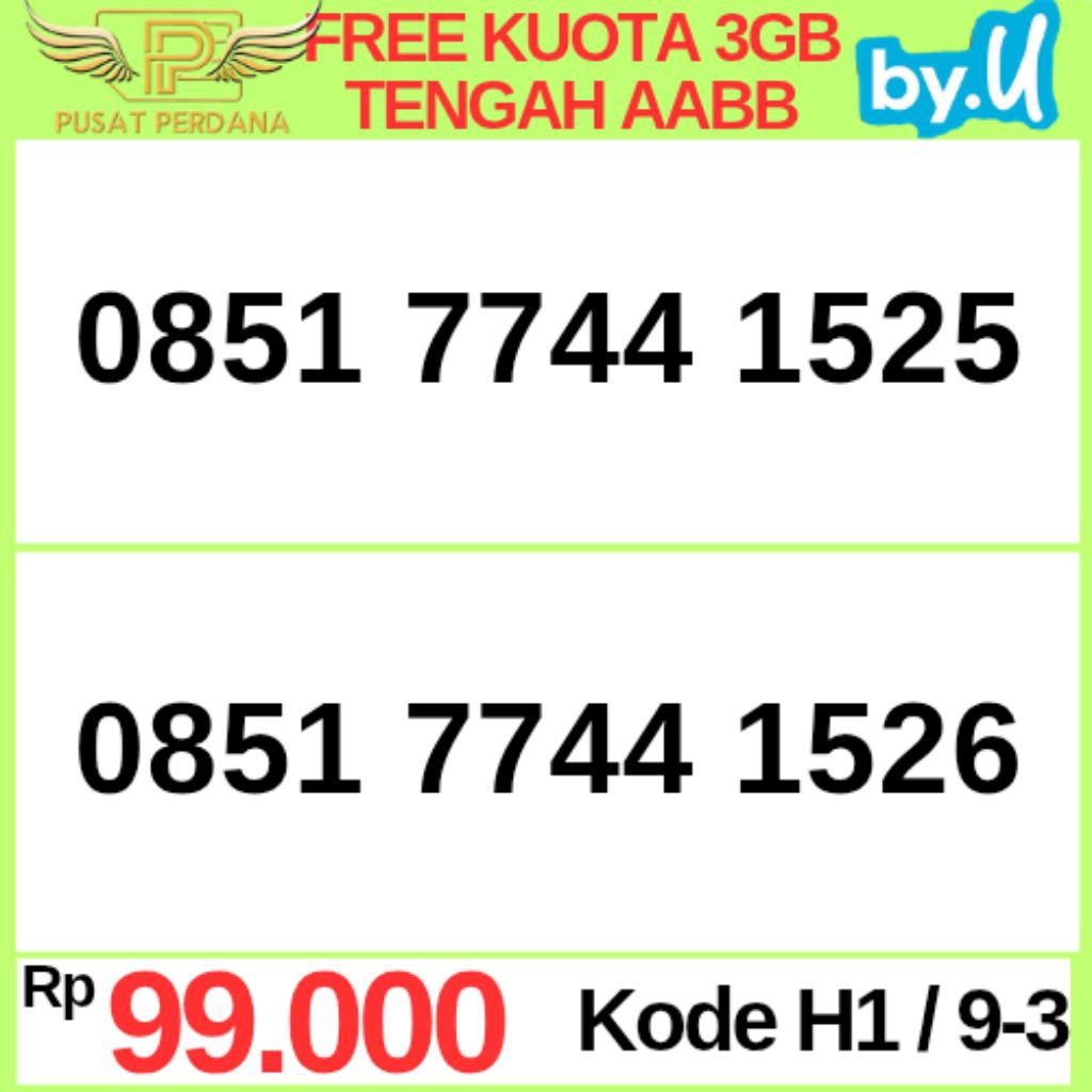 Nomor Cantik / Nomer Cantik Kartu Perdana By U Telkomsel