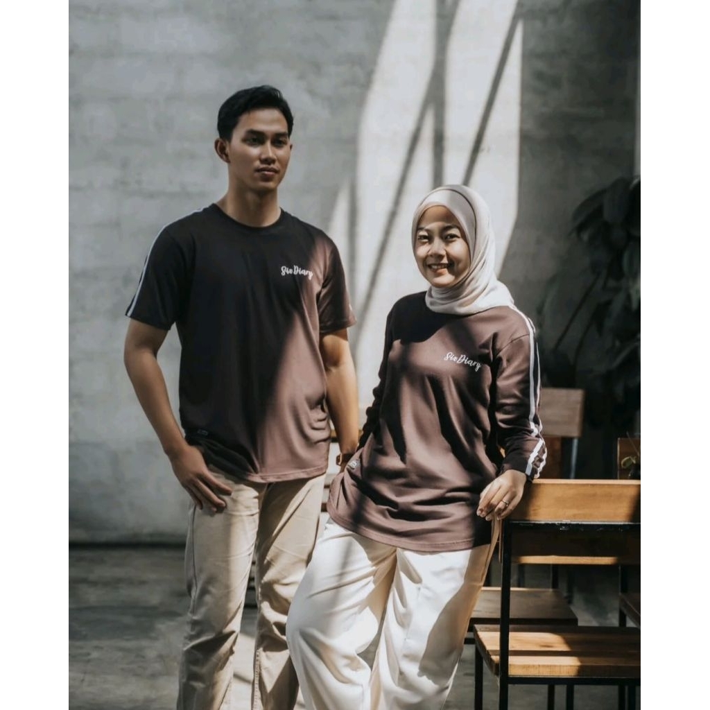 SixDiary Kaos Atasan Couple set family Aline Series Couple Family Ibu Ayah Anak