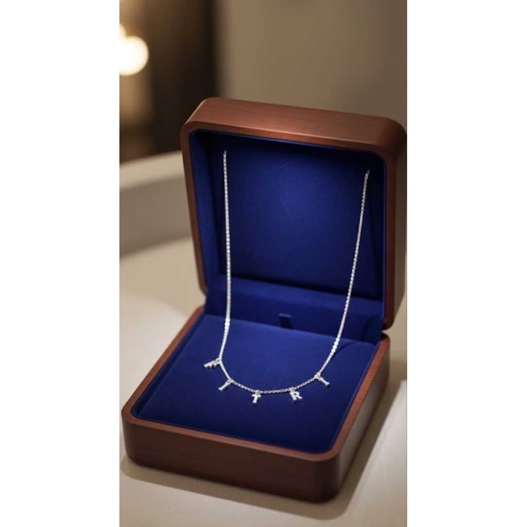 Kalung Perak Nama (Huruf Terpisah) Ukuran Dewasa