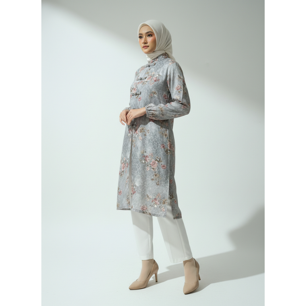 Baju Wanita Tunik Cheongsam Baju Muslim Hari Raya Imlek Chinese New Year