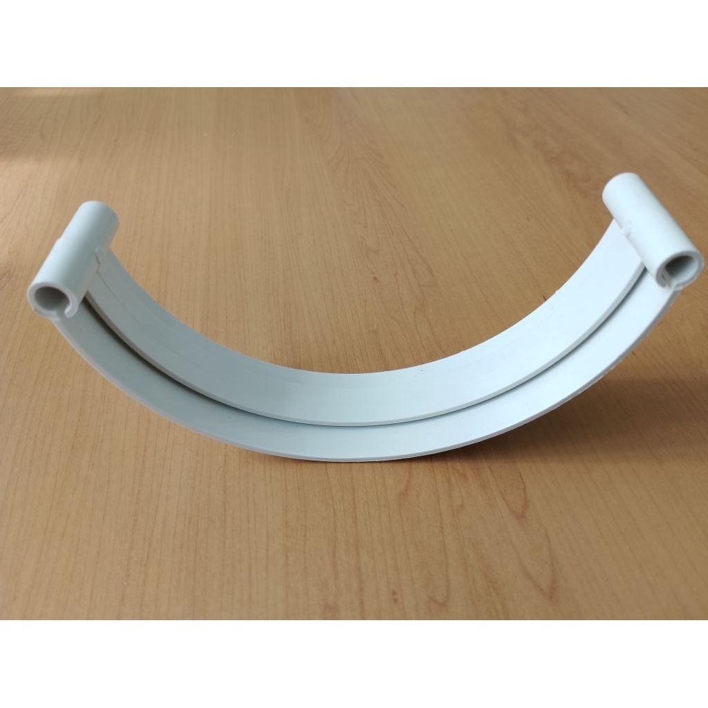 Sambungan Talang Putih PVC Setengah Lingkaran 6" / Sambungan Talang Putih PVC Oval 6" / AQUALON