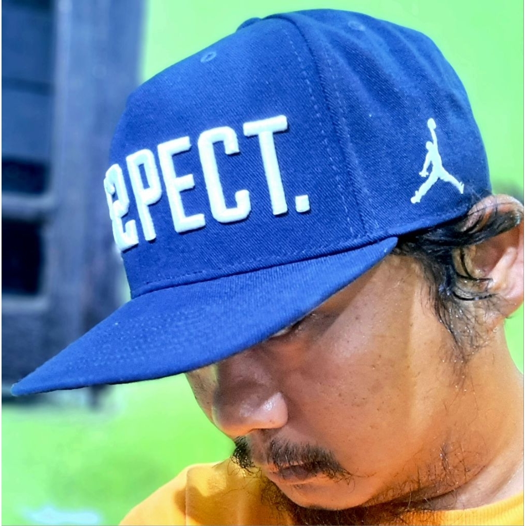 (ONLY 1 ON SHOPE)TOPI JORDAN X YANKESS DEREK JETER SCRIPT RE2PECT BIG LOGO SNAPBACK