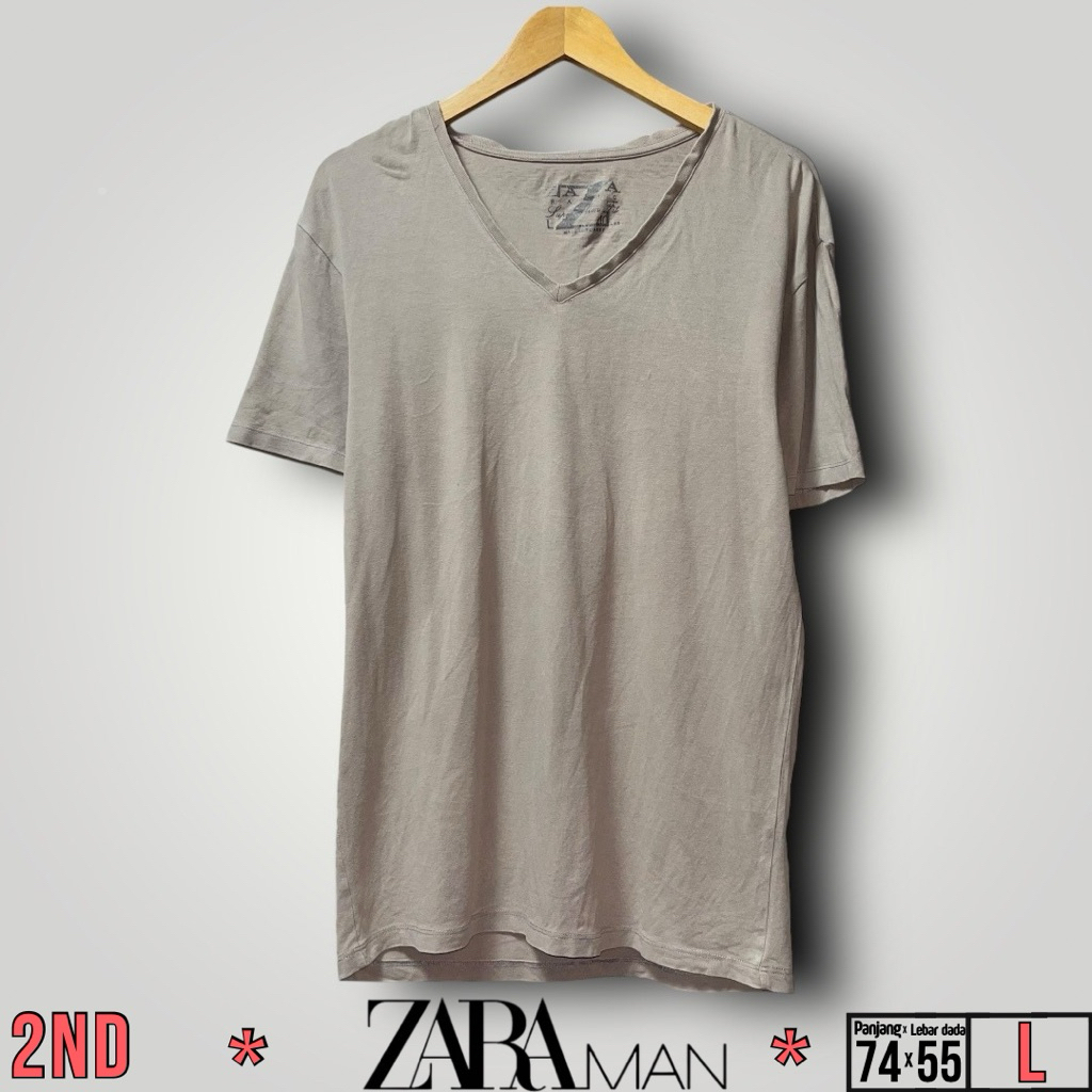 Kaos Pria Zara Coksu Polos Size L (74x55)cm