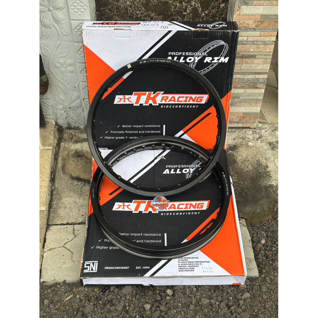 Velg TK Racing Japan 160 185 Ring 17 Hitam Black
