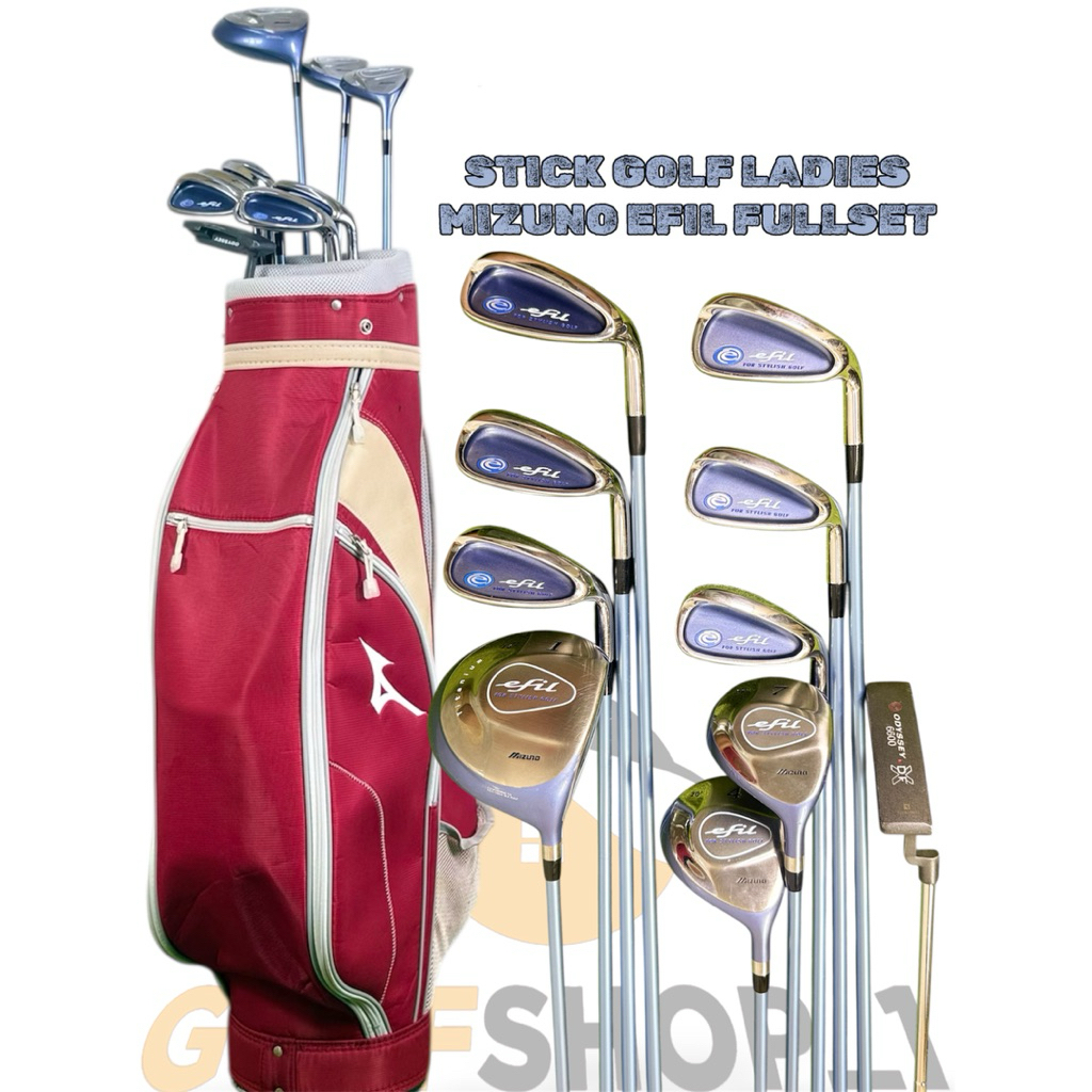 Stick Golf Ladies Mizuno Efil Fullset Bag Golf - Set Stick Golf Wanita Bekas Original