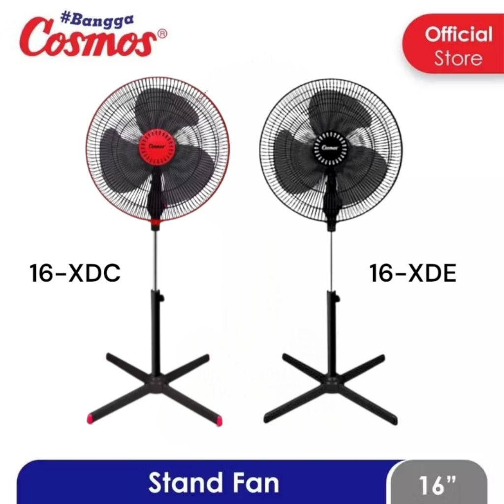 Kipas Angin Berdiri 16" COSMOS 16-XDC / 16-XDE GP – Black