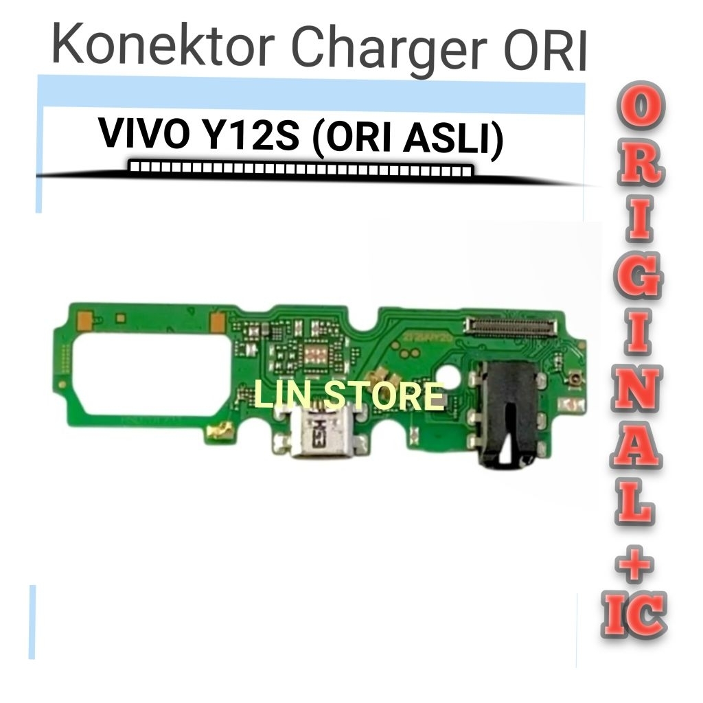 Konektor charger Vivo Y12S Papan Cas Ori + IC Flexible Cas konektor charger Vivo Y12S / Y12 S