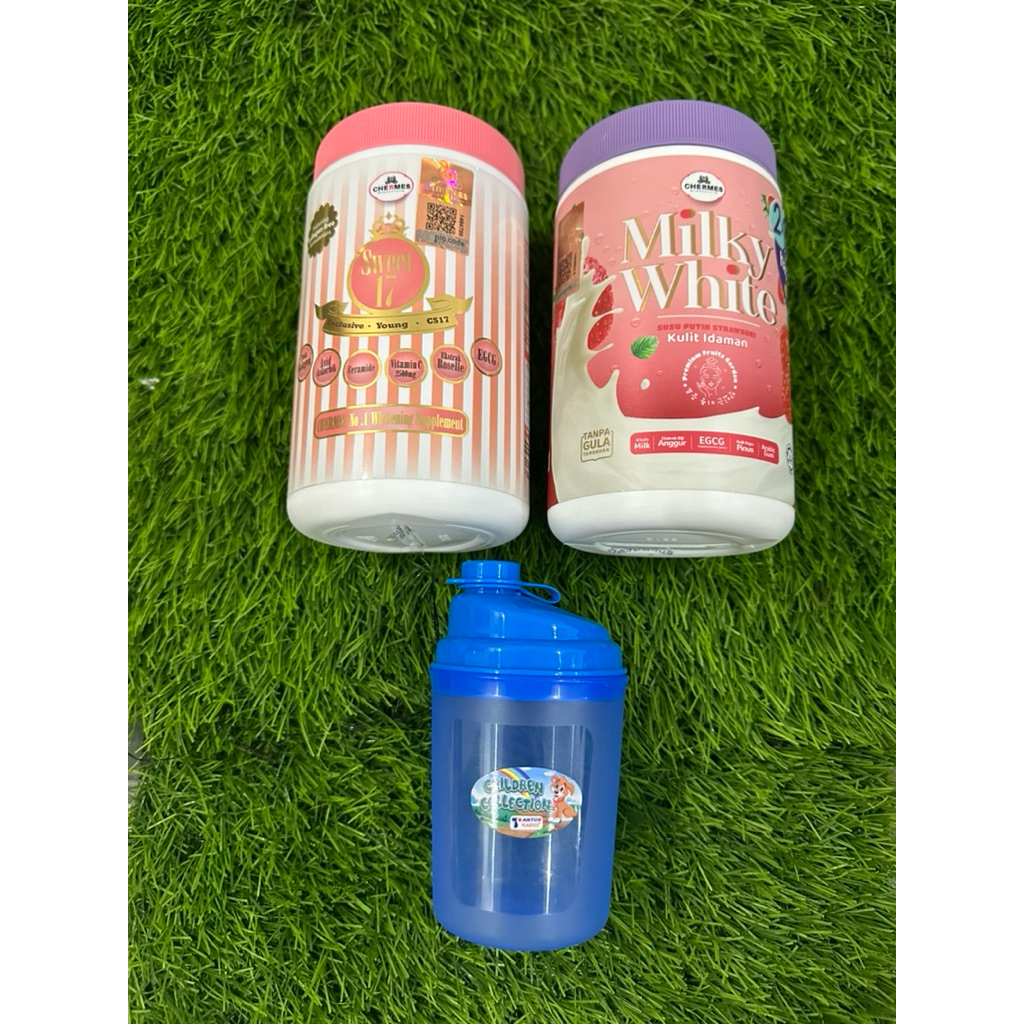 PAKET BUNDLING MILKY 150gr dan KCOLLY SWEET17 150gr + FREE SHAKER