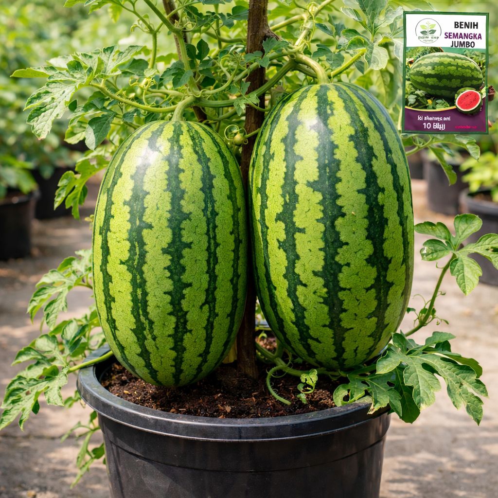 Benih Semangka Inul Merah lonjong rasa manis/Buah Jumbo