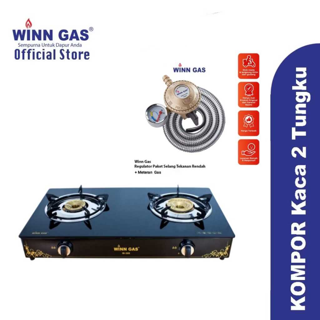 Winn Gas  W . 399 , W 1A  , Win gas  , kompor 2 Tungku   , Kompor Portable , kompor camping , Win ga