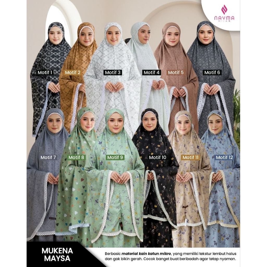 MUKENA MAYSA BY NAYMA HIJAB - MUKENA DEWASA BAHAN KATUN MIKRO