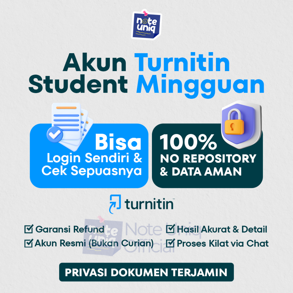 Sewa Akun Turnitin Student Mingguan - No Repository - Garansi Refund