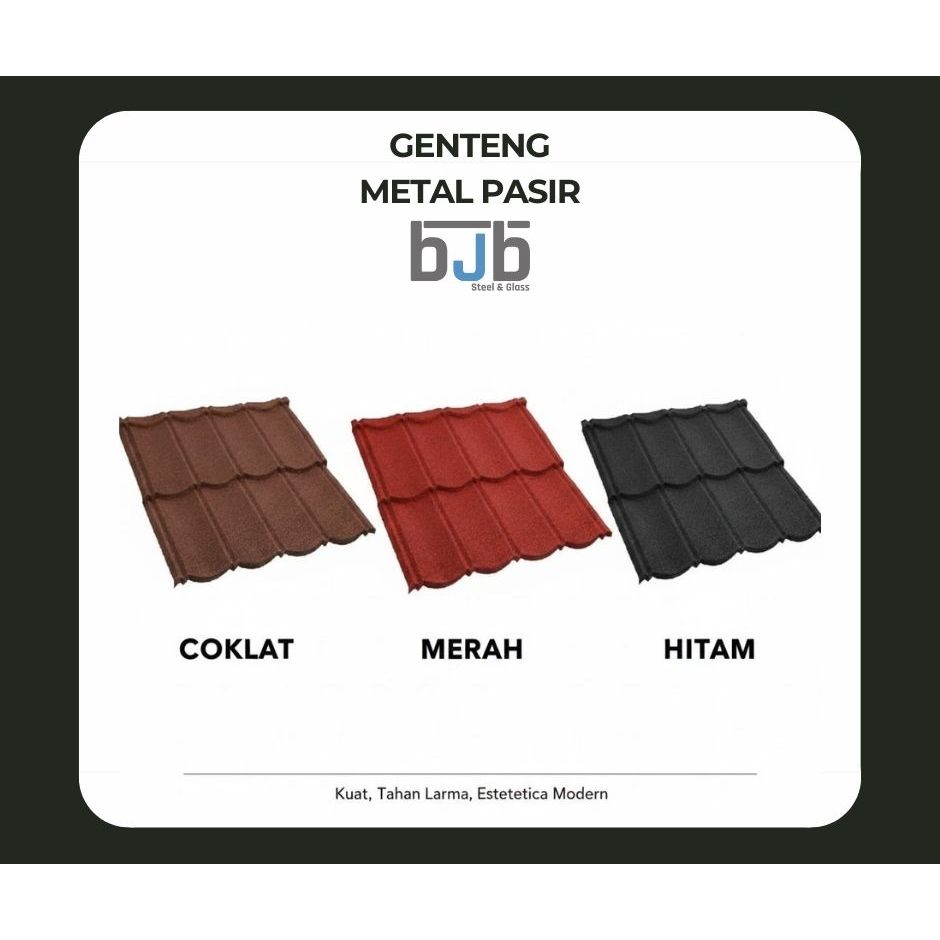 Genteng Metal Pasir GM Tebal 0.33MM Tahan Karat / Ringan