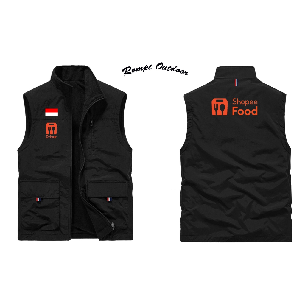 Rompi Driver Shopee Food | Rompi Vest ShopeeFood Original | Jaket Driver Shopee Original