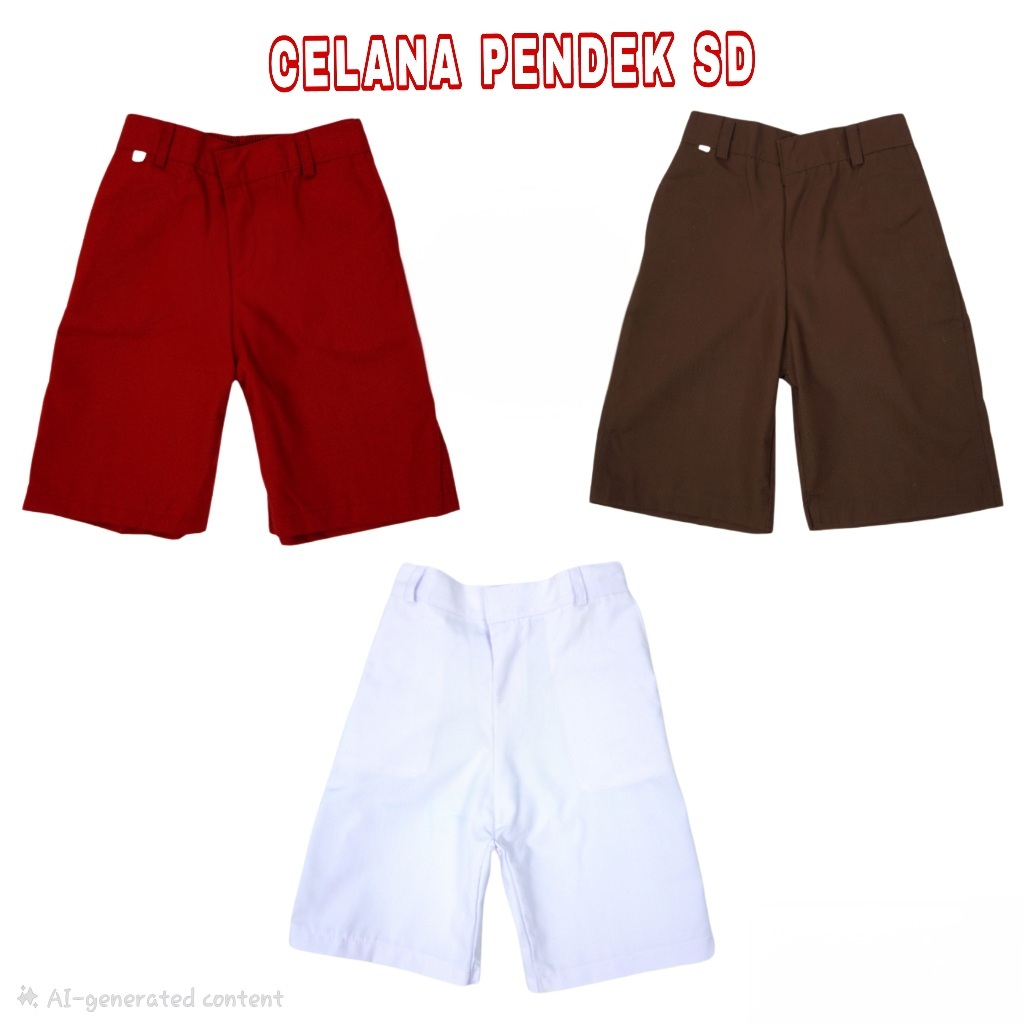 Celana Pendek Seragam Sekolah SD Laki-laki