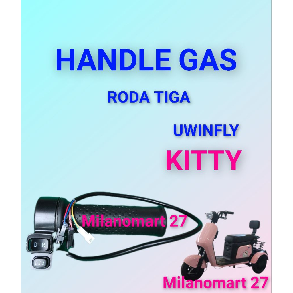 handle gas sepeda listrik roda tiga uwinfly KITTY throttle gas sepeda listrik roda 3 uwinfly kity