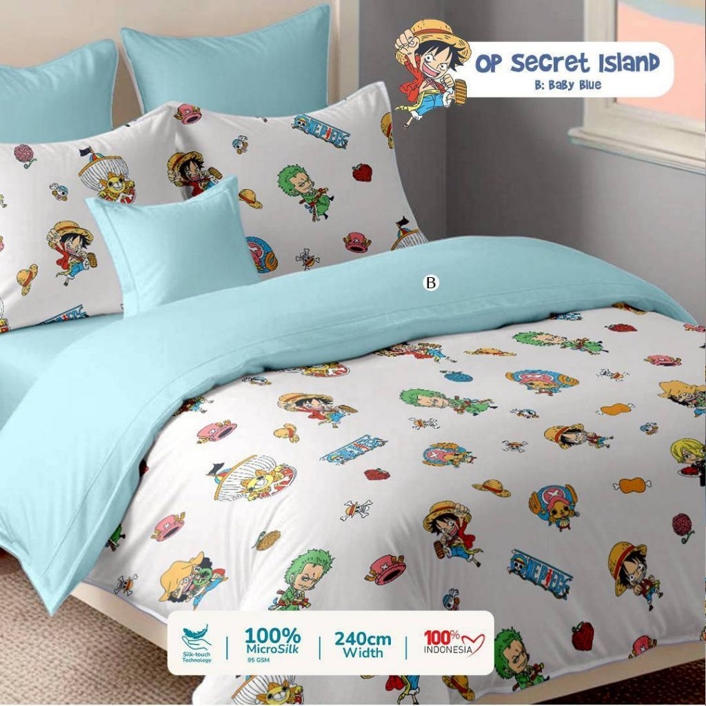Bedcover set sprei motif one piece bedcover set 90x200 bedcover set 100x200 bedcover set 120x200 bed
