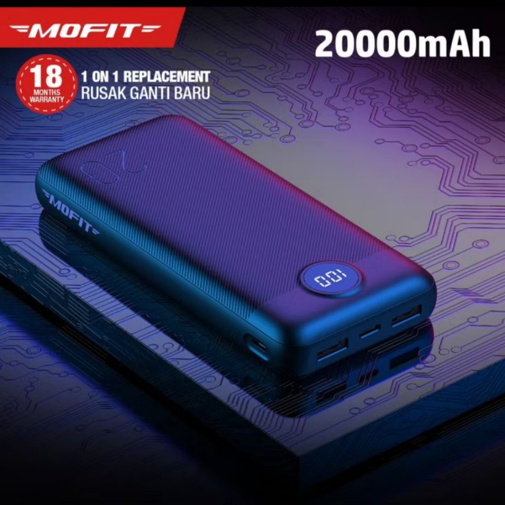 Powerbank MOFIT M29 20000mAh + Fast Charge 2.4A Real