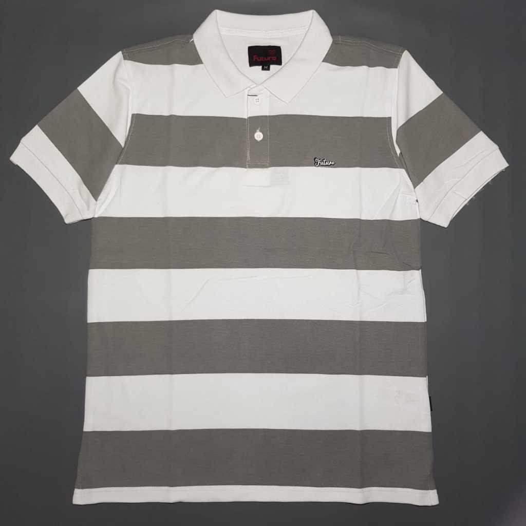 Kaos kerah Polo shirt stripe pria Original