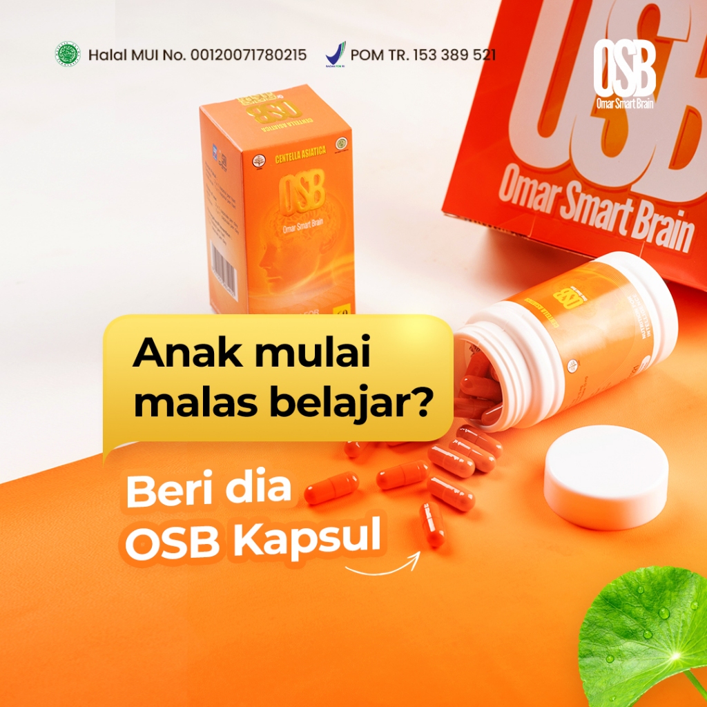 1 Botol Kapsul Omar Smart Brain Herbal untuk Meningkatkan Daya Ingat